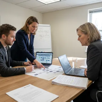 ERP consultants mapping workflows