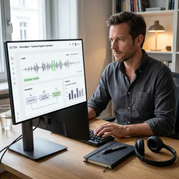 AI voice agent supporting customers