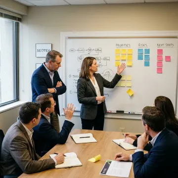 Executive team mapping operational strategy