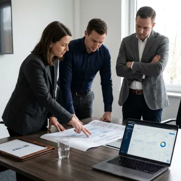 Consultants planning enterprise data transformation