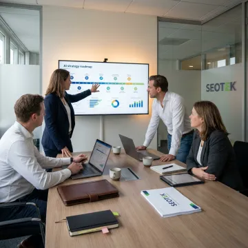 Executive team planning an AI strategy