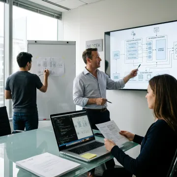 Financial software team planning implementation roadmap