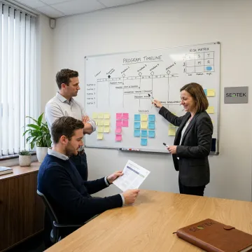 Program management consultants planning a complex initiative