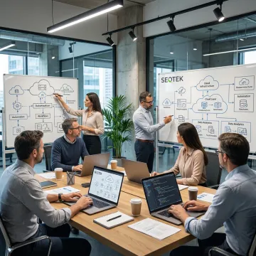 Emerging technology consulting team planning AI strategy