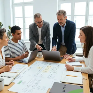 Consultants leading a strategy planning session