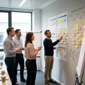 Strategy consultants leading roadmap planning session