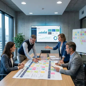 Business consultants collaborating on strategy
