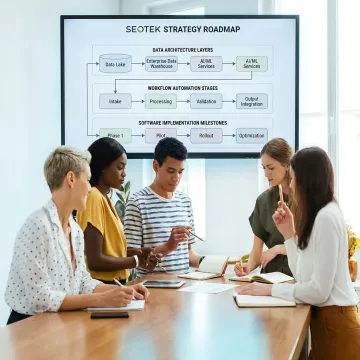 Enterprise team planning a digital transformation roadmap