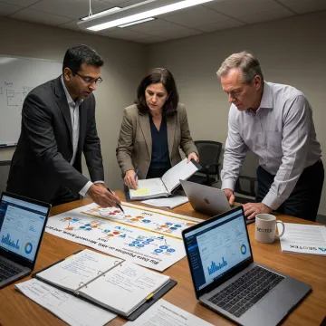 Consultants planning cloud architecture