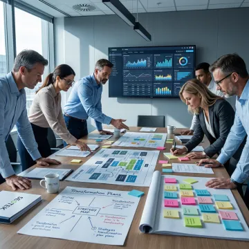 Strategic consultants planning business transformation