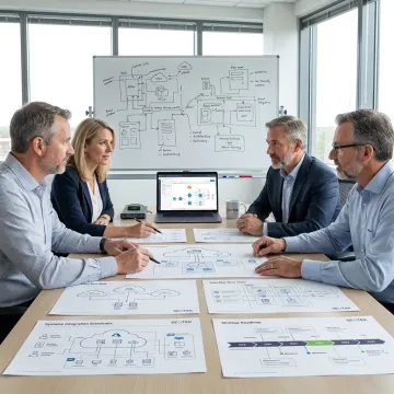 Consultants planning technology infrastructure strategy
