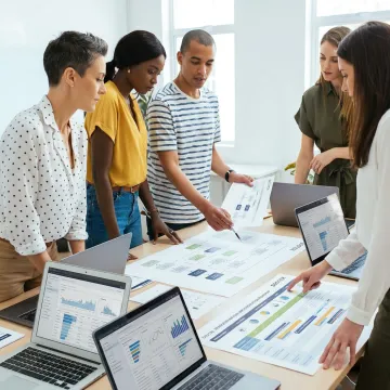 Consultants mapping an AI implementation process