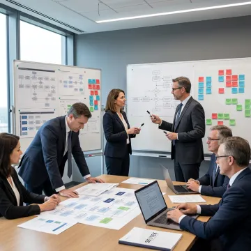 Consultants mapping a governance process