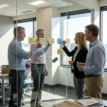 Consultants mapping machine learning implementation steps