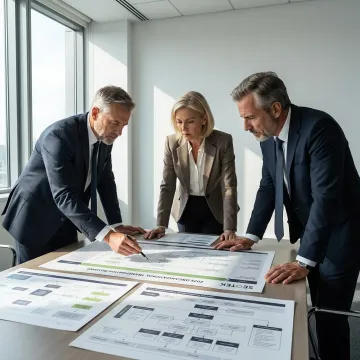 Leadership consultants working with executives