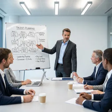 Executive coaching session with leadership team