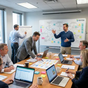 Consultants facilitating a strategy workshop