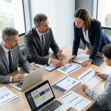 Executive consulting team in strategic planning meeting