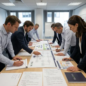 Organizational assessment consultants working with business leaders