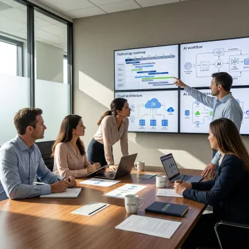 IT consulting team planning digital transformation
