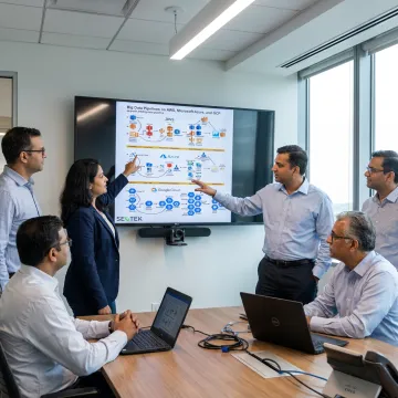 Consultants mapping technology transformation strategy