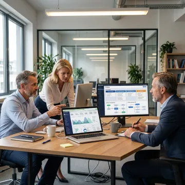 Consultants mapping an AI strategy