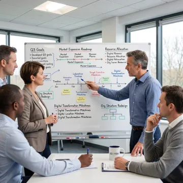 Consultants leading a strategic planning workshop