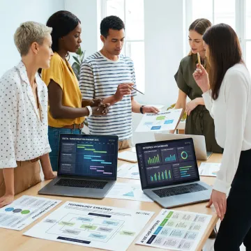 Digital transformation strategy team meeting