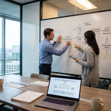 Consultants planning a data modernization process