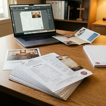 Church bulletin design and print layout
