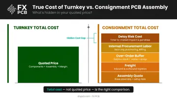 Turnkey versus consignment PCB assembly total cost of ownership breakdown comparison
