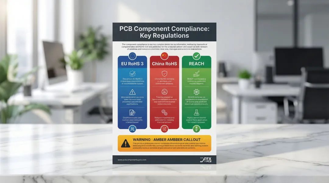 RoHS REACH and China RoHS PCB compliance regulations comparison reference chart