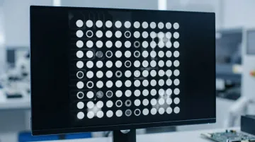 X-ray inspection image revealing BGA solder voids and hidden joint defects