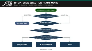 RF PCB material selection decision framework frequency power and environment criteria