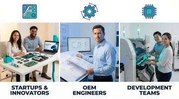 Three distinct customer groups benefiting from low volume PCB assembly services
