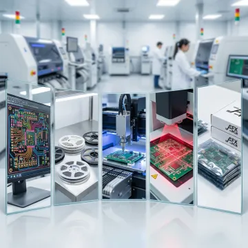 Step-by-step PCB assembly process from design review and component sourcing to final testing and packaging