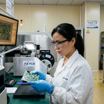 PCB assembly process with inspection equipment