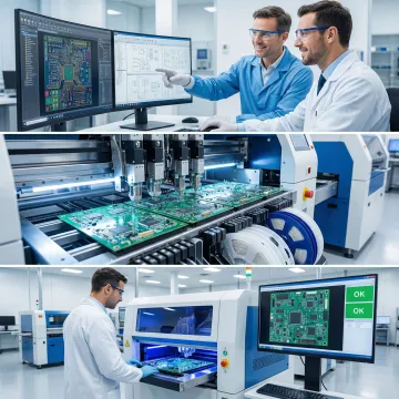 SFX PCB turnkey assembly process from Gerber files to finished boards