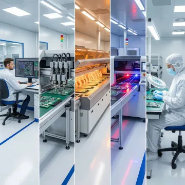 Step-by-step PCBA manufacturing process from design review to finished circuit board assembly