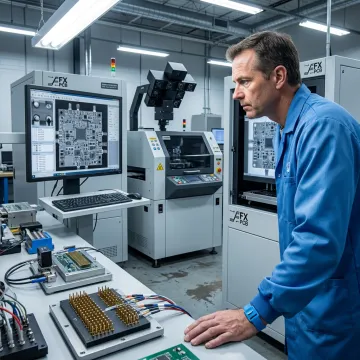 PCB testing workflow in electronics lab