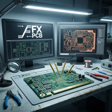 Industrial network PCB layout and assembled circuit board