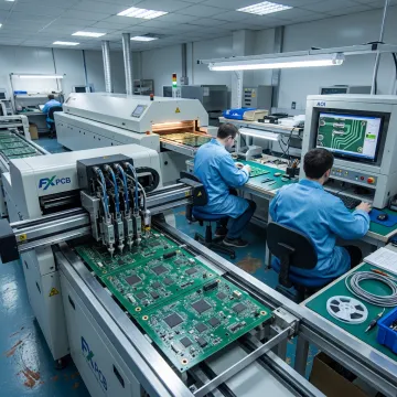 PCB assembly process with SMT equipment and quality inspection