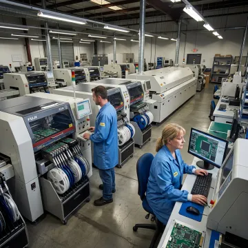 Automotive PCB manufacturing and assembly line