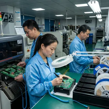Industrial control board assembly line