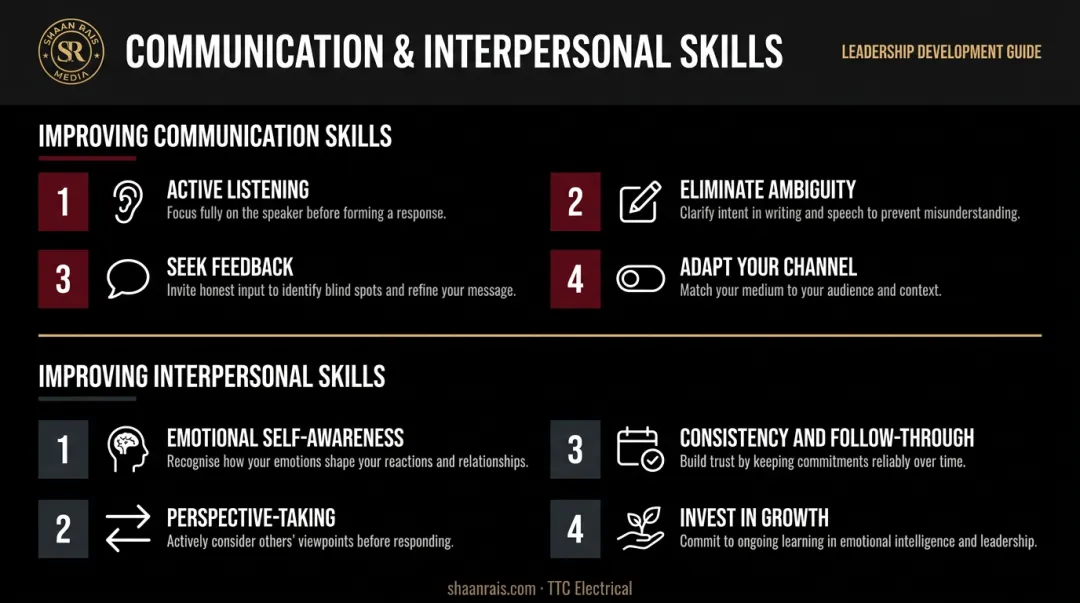 Eight professional development practices for communication and interpersonal skills improvement