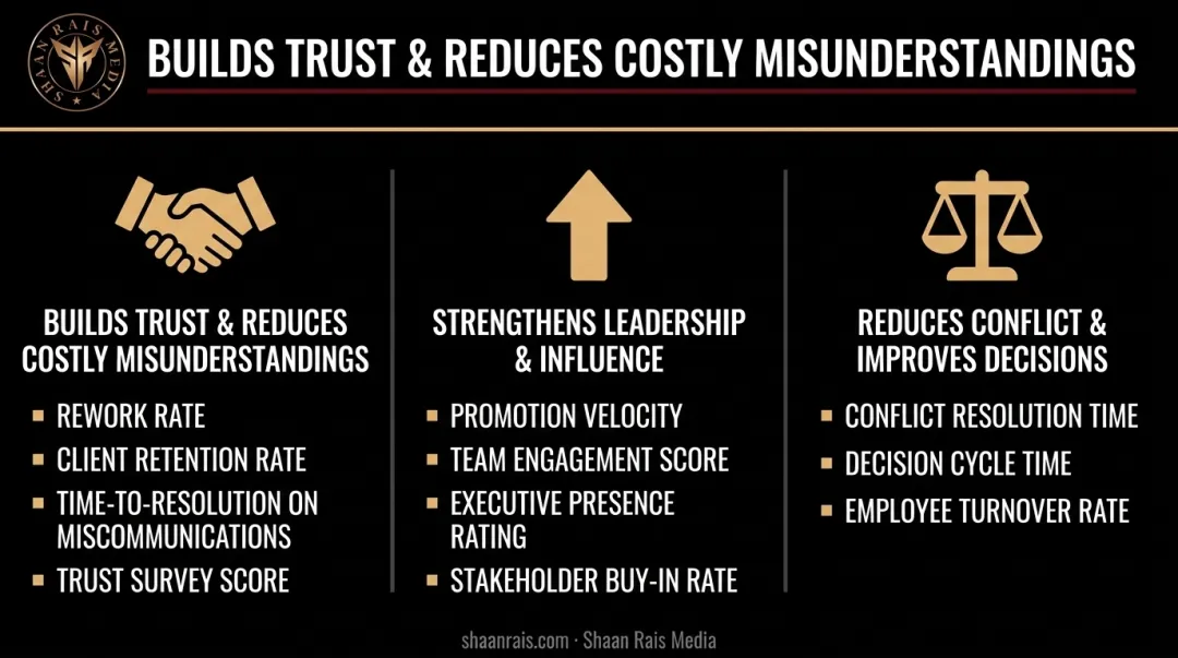 Three key advantages of strong communication skills with impacted business KPIs