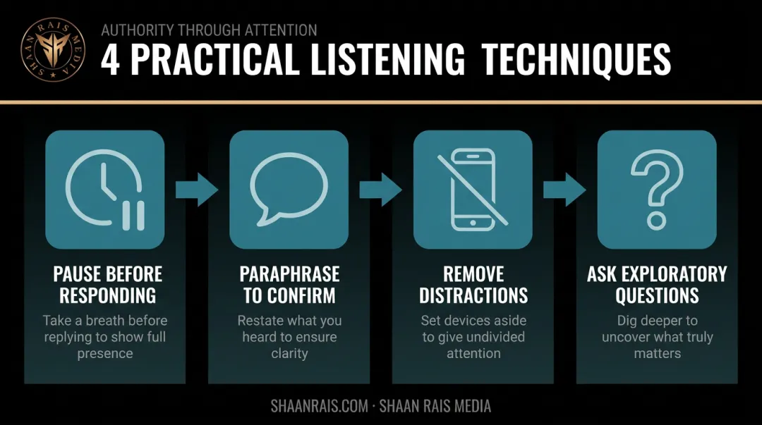 Four practical techniques for adapting listening style in real conversations