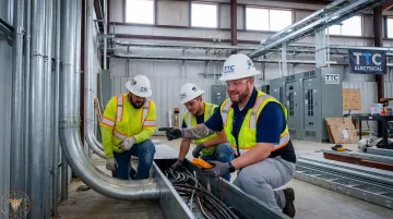 TTC Electrical founder Albert Buck leading team on industrial job site