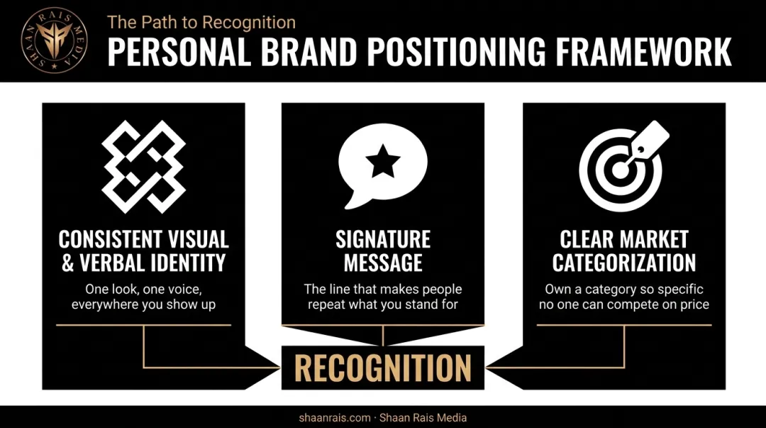 Three pillars of personal brand positioning protocol for market recognition