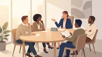 Manager modeling vulnerability and psychological safety in team meeting setting